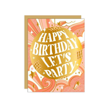 Hello Lucky - Single Card - Disco Ball - Handworks Nouveau Paperie