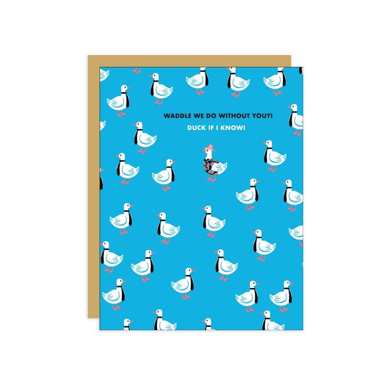 Hello Lucky - Single Card - Duck - Handworks Nouveau Paperie