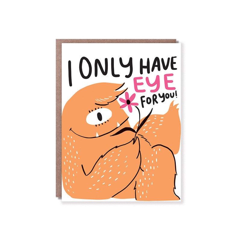 Hello Lucky - Single Card - Eye Love You - Handworks Nouveau Paperie