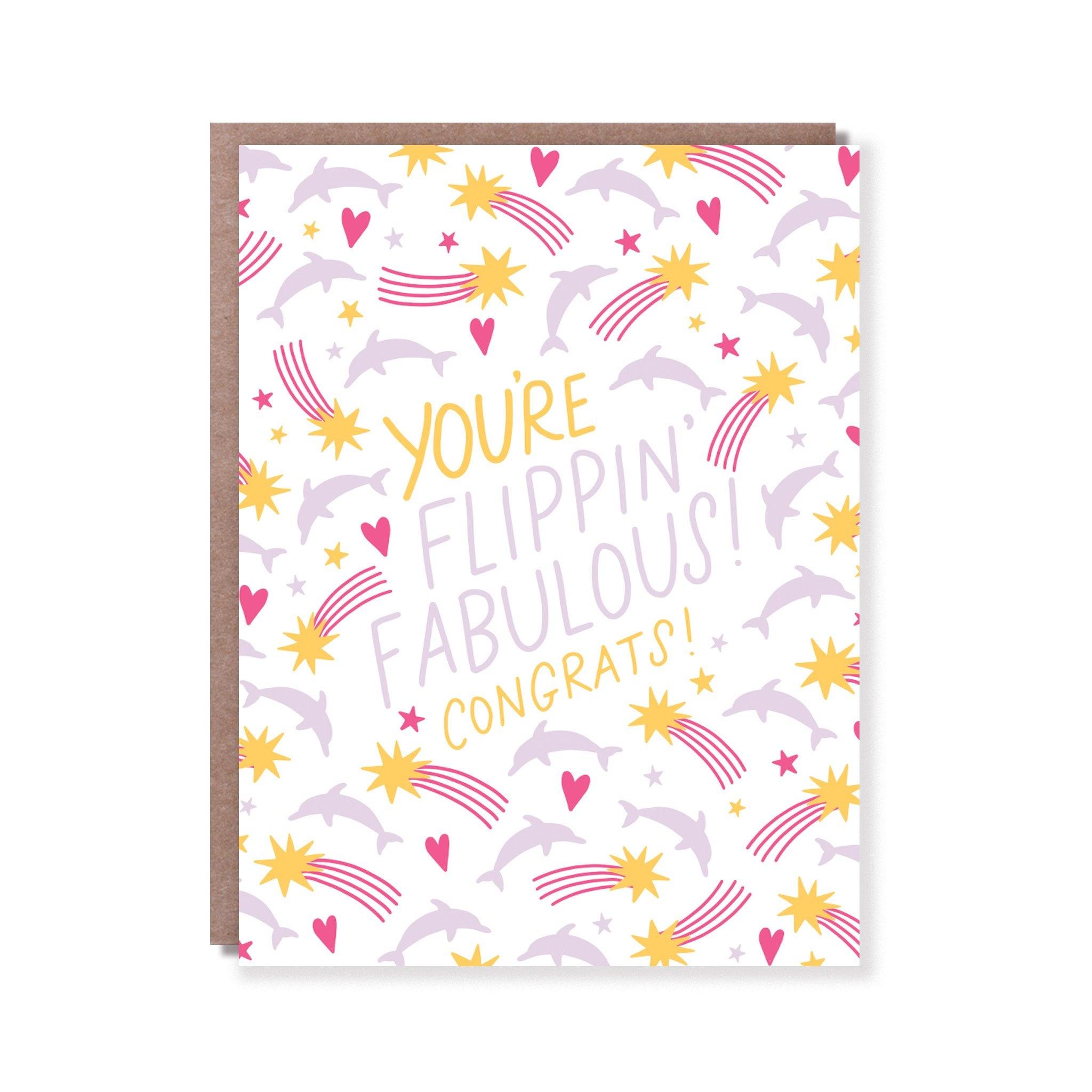 Hello Lucky - Single Card - Flippin' Fab - Handworks Nouveau Paperie