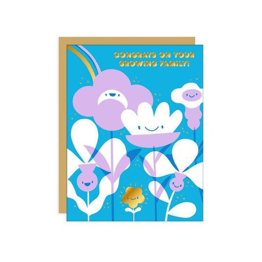 Hello Lucky - Single Card - Flower Baby - Handworks Nouveau Paperie