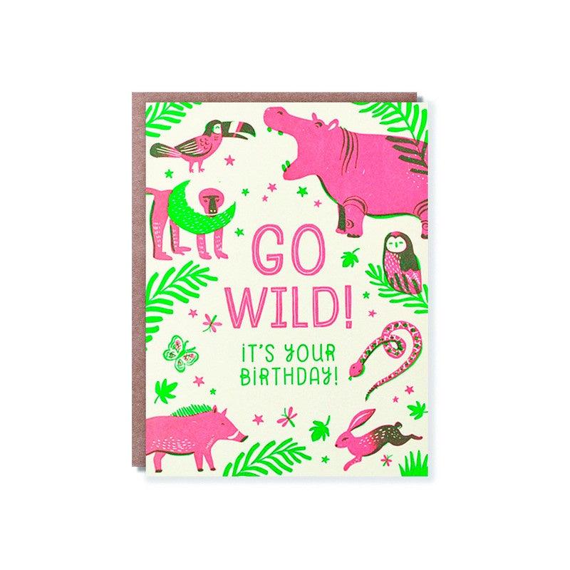 Hello Lucky - Single Card - Jungle Birthday - Handworks Nouveau Paperie