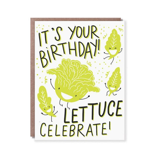 Hello Lucky - Single Card - Lettuce Celebrate - Handworks Nouveau Paperie