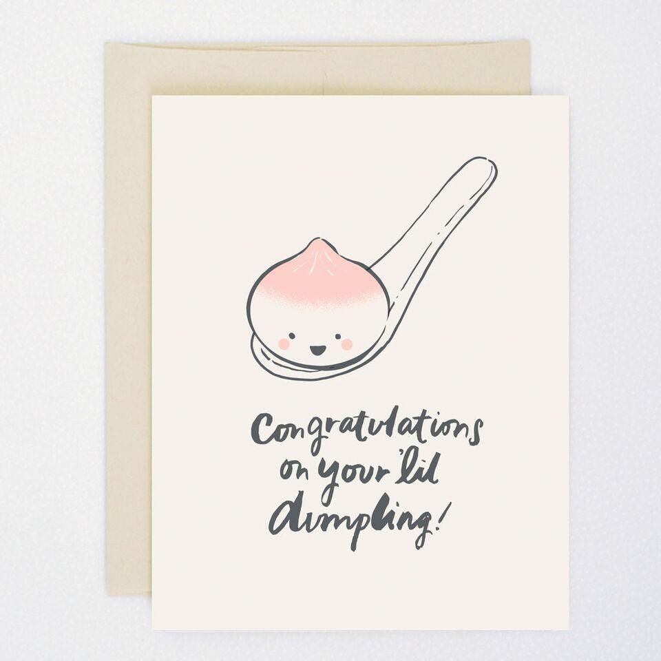 Hello Lucky - Single Card - Lil Dumpling - Handworks Nouveau Paperie