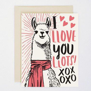 Hello Lucky - Single Card - Llama Love - Handworks Nouveau Paperie