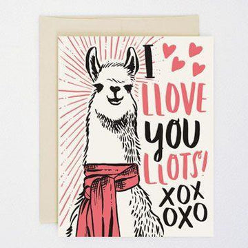 Hello Lucky - Single Card - Llama Love - Handworks Nouveau Paperie