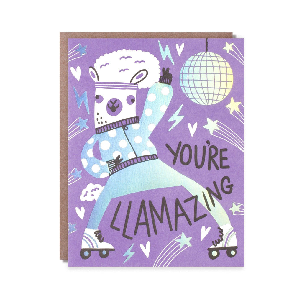Hello Lucky - Single Card - Llamazing - Handworks Nouveau Paperie