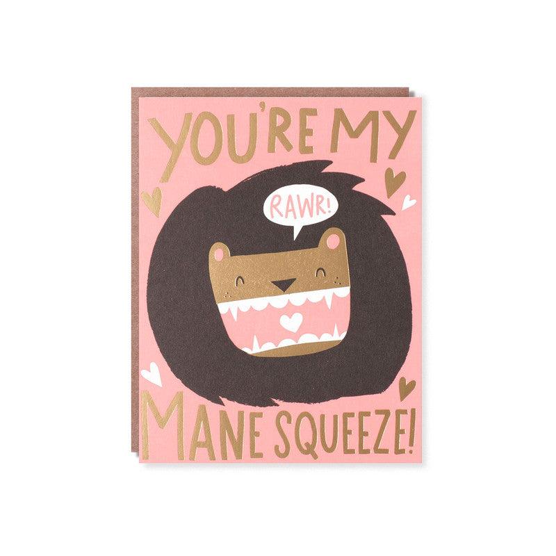 Hello Lucky - Single Card - Mane Squeeze - Handworks Nouveau Paperie