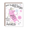 Hello Lucky - Single Card - Out of This World Birthday - Handworks Nouveau Paperie
