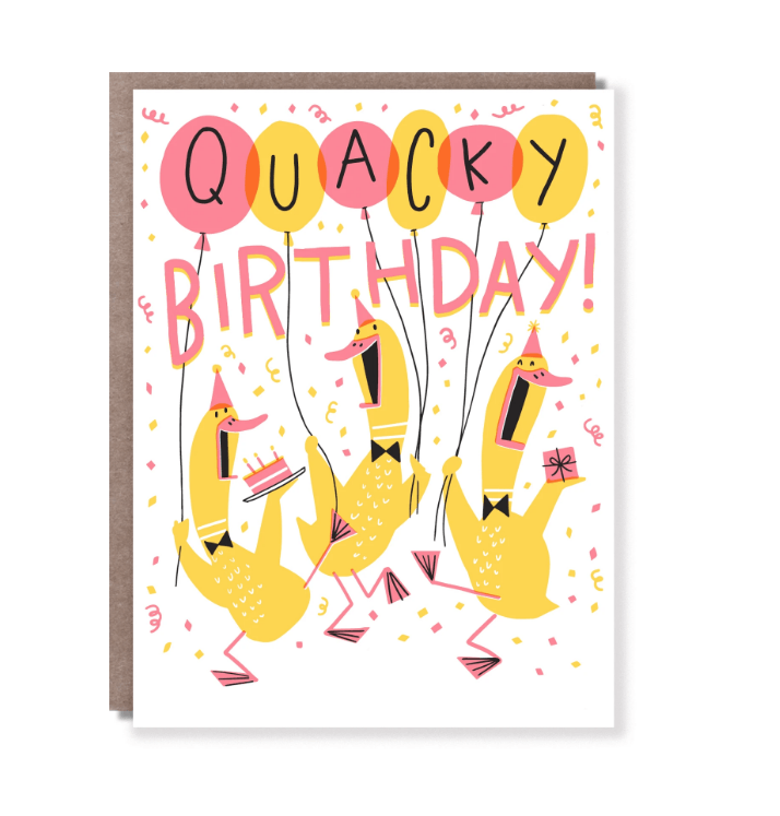 Hello Lucky - Single Card - Quacky Birthday - Handworks Nouveau Paperie