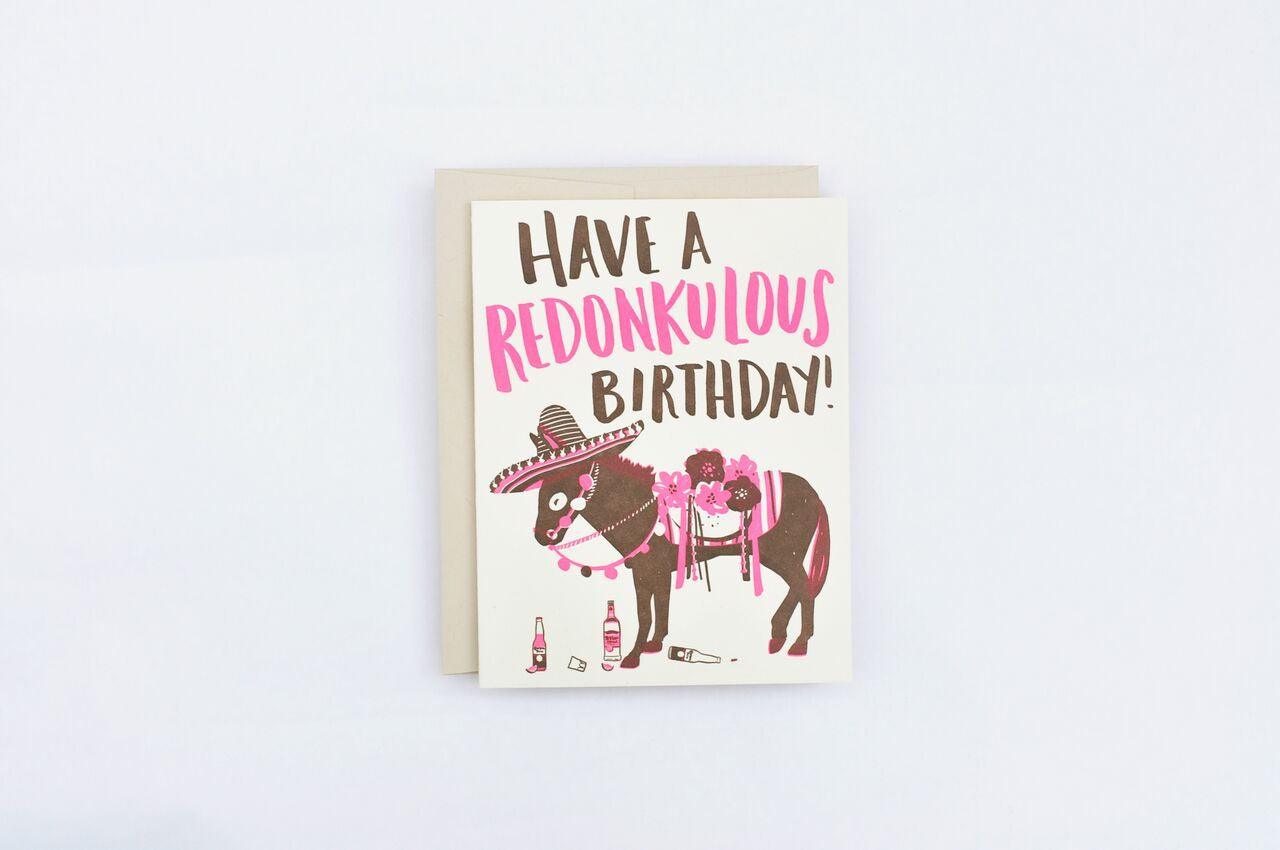 Hello Lucky - Single Card - Redonkulous Birthday - Handworks Nouveau Paperie