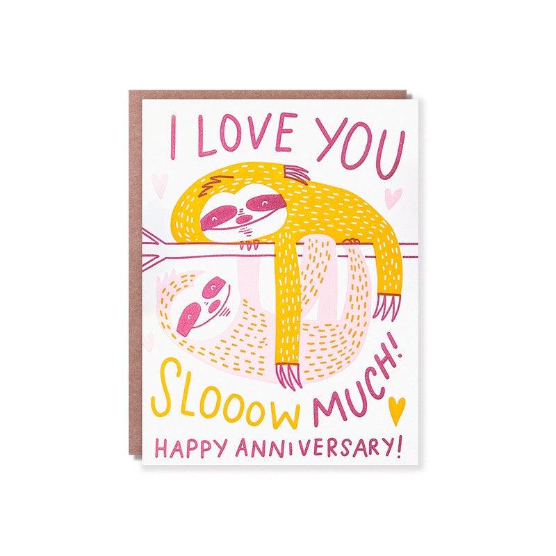 Hello Lucky - Single Card - Slow Love - Handworks Nouveau Paperie