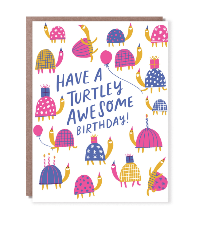 Hello Lucky - Single Card - Turtley Awesome - Handworks Nouveau Paperie