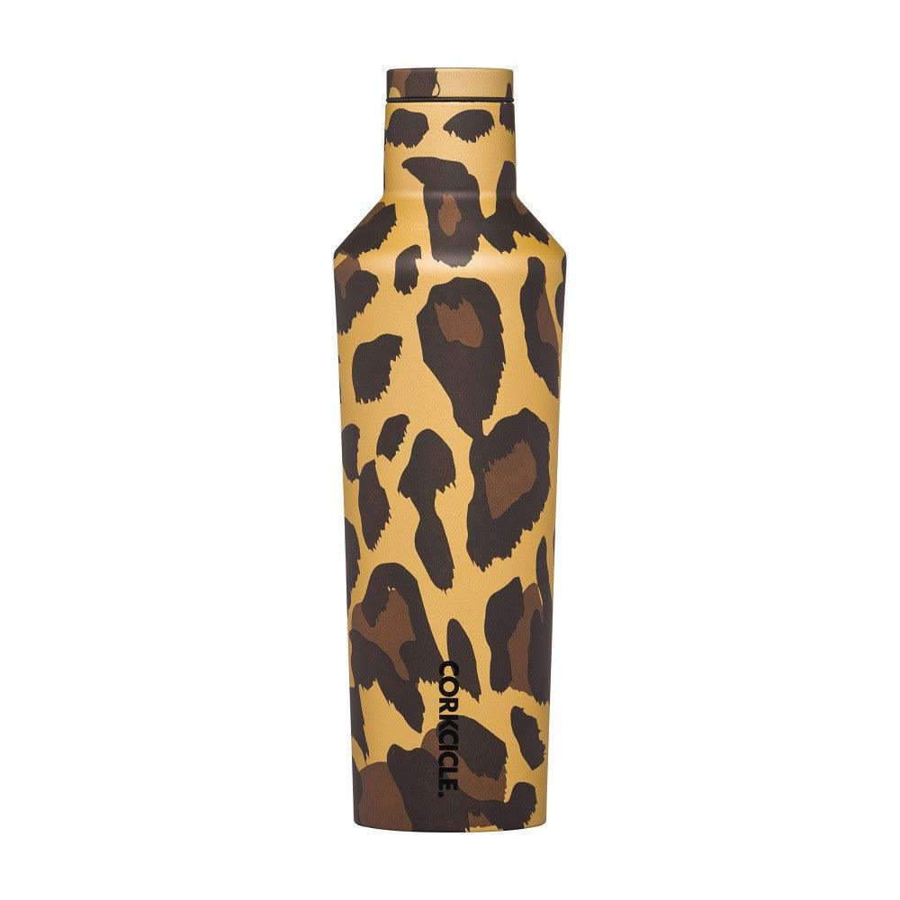 Insulated Stainless Steel Bottle - 475ml - Leopard Metallic - Handworks Nouveau Paperie