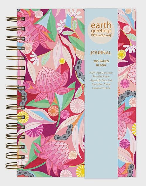 Journal (Blank) - Waratah Whirl - Handworks Nouveau Paperie