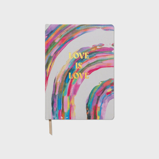 Jumbo Cloth Covered Journal - Love is Love - Handworks Nouveau Paperie