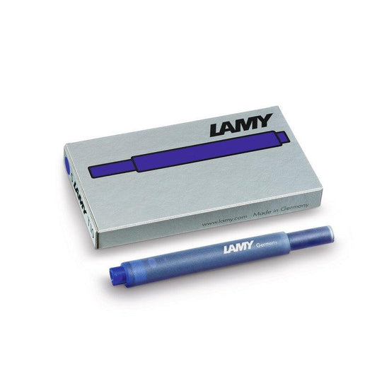 LAMY - T10 Fountain Pen Ink Cartridges - Pack of 5 - Blue - Handworks Nouveau Paperie
