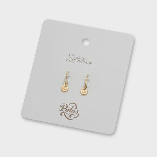Lotus hoop earrings - Handworks Nouveau Paperie