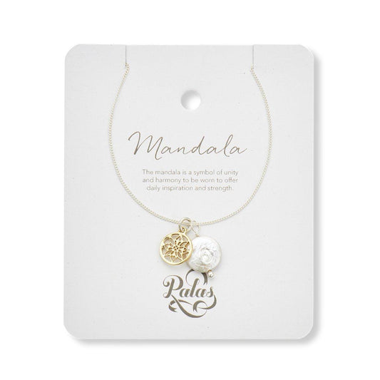 Mandala & Pearl Amulet Necklace - Handworks Nouveau Paperie