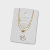 March aquamarine birthstone necklace 18k gold plated - Handworks Nouveau Paperie
