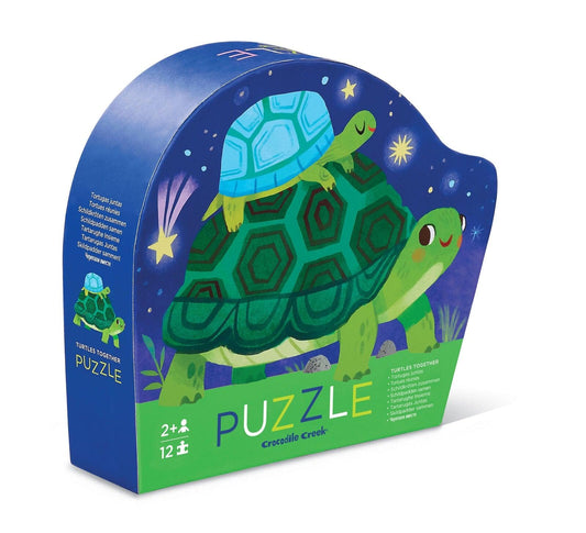 Mini Puzzle 12 pc - Turtles Together - Handworks Nouveau Paperie