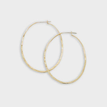 New Beginnings Oval Hoop Earrings - Handworks Nouveau Paperie