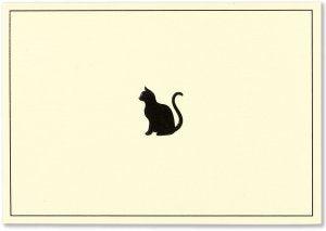 NOTE CARD - BLACK CAT - Handworks Nouveau Paperie