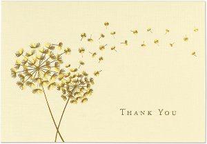 Note Card - Dandelion Wish - Handworks Nouveau Paperie