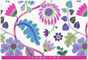 Note Card Fantasy Floral - Handworks Nouveau Paperie
