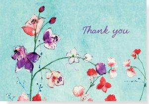 Note Card Fuchsia Blooms - Handworks Nouveau Paperie