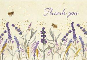 NOTE CARD - LAVENDER & HONEY - Handworks Nouveau Paperie