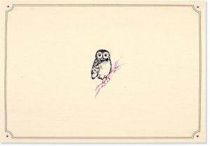 NOTE CARD - OWL PORTRAIT - Handworks Nouveau Paperie