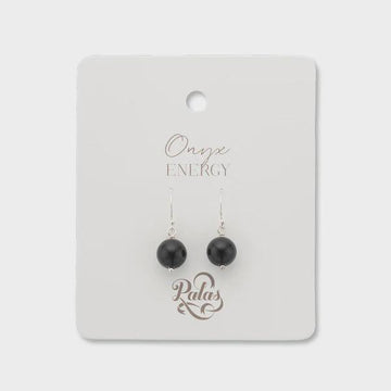 Onyx Healing Gem Earrings - Handworks Nouveau Paperie
