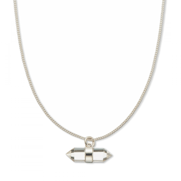 Palas - Crystal Quartz Double Point Healing Necklace - Handworks Nouveau Paperie
