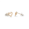 Palas - Open Heart Stud Earrings - Handworks Nouveau Paperie