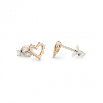 Palas - Open Heart Stud Earrings - Handworks Nouveau Paperie