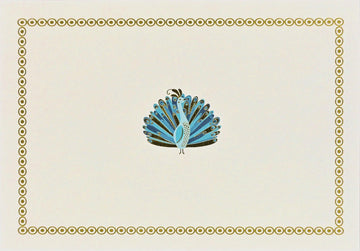 Peacock Note Cards - Handworks Nouveau Paperie