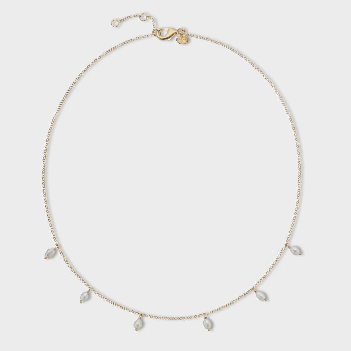 Positano Pearl & Chain Necklace - Handworks Nouveau Paperie