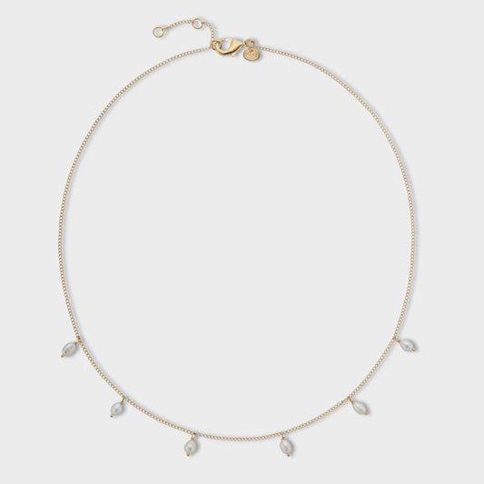 Positano Pearl & Chain Necklace - Handworks Nouveau Paperie