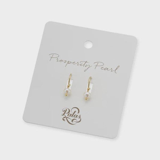Prosperity pearl hoop earrings - Handworks Nouveau Paperie