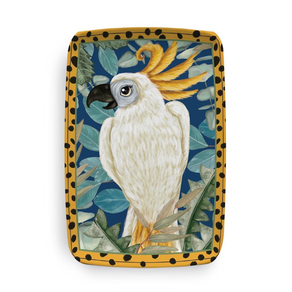 Rectangle Trinket Tray Good Times Cockatoo - Handworks Nouveau Paperie