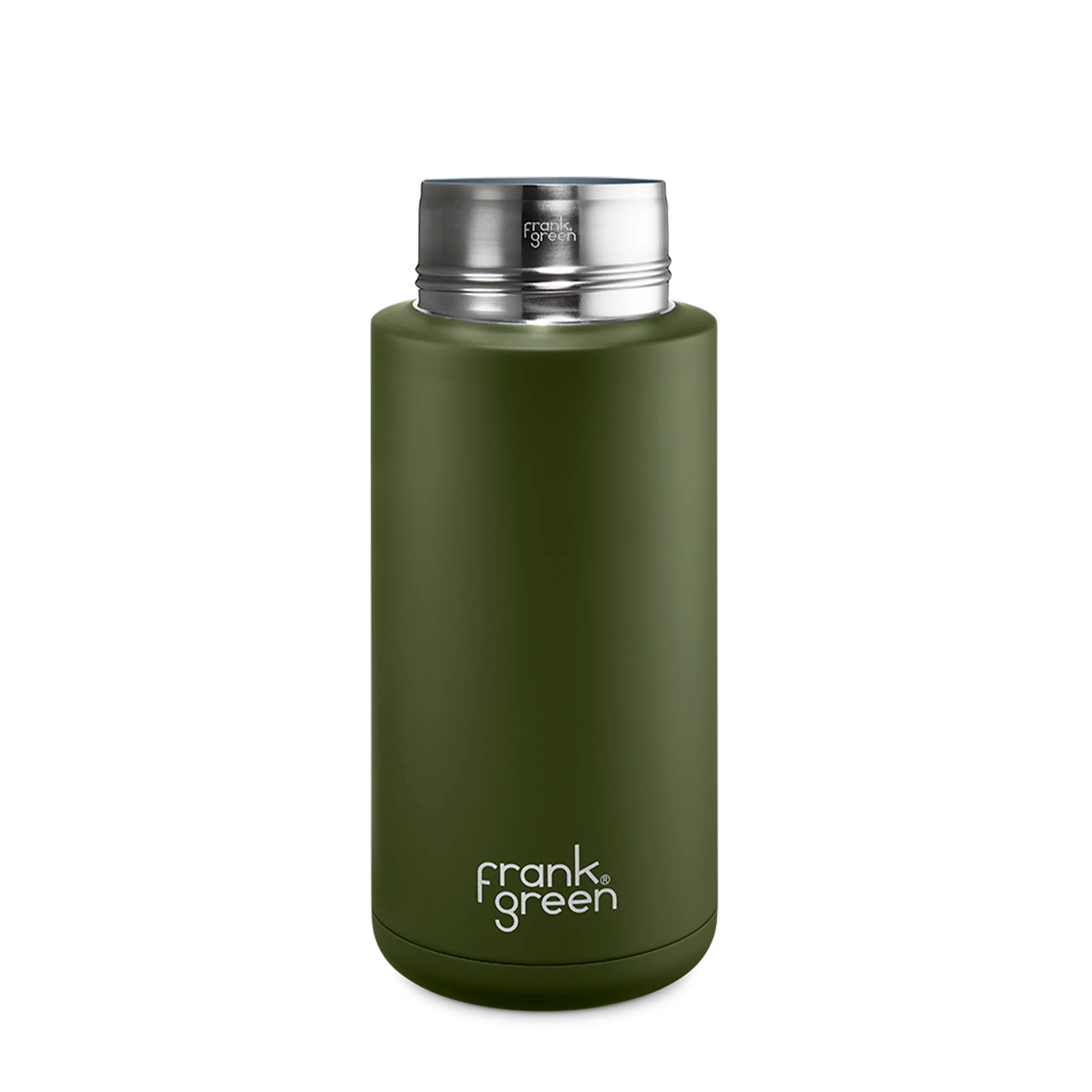 Reusable Stainless Steel Ceramic Bottle - 34oz with Straw Lid - Handworks Nouveau Paperie