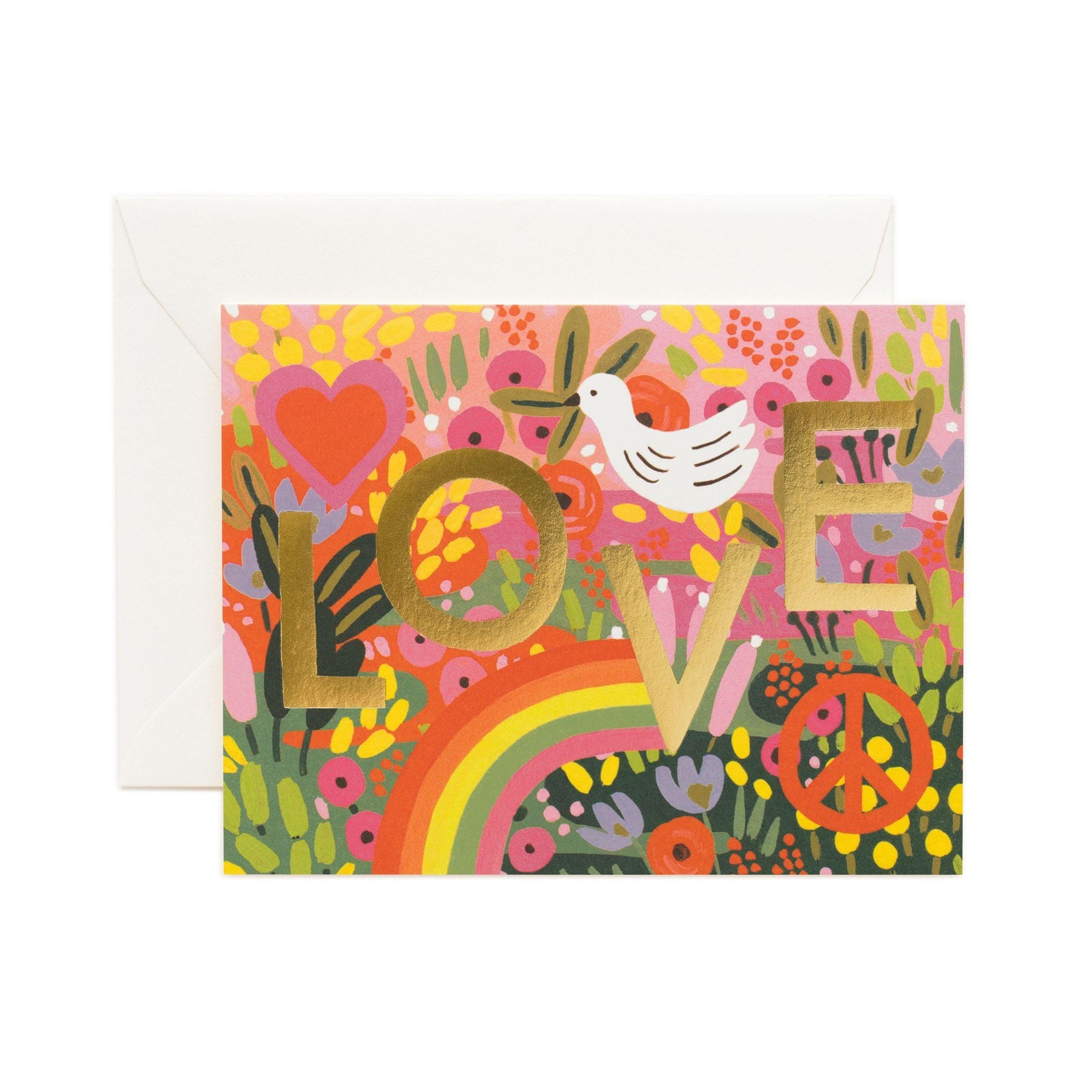 Rifle Paper Co - Single Card - All You Need is Love - Handworks Nouveau Paperie