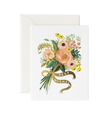 Rifle Paper Co - Single Card - Best Wishes Bouquet - Handworks Nouveau Paperie