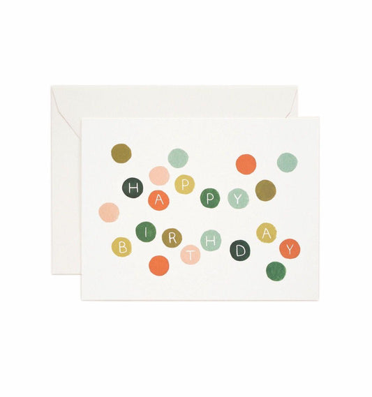 Rifle Paper Co - Single Card - Birthday Dots - Handworks Nouveau Paperie