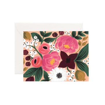 Rifle Paper Co - Single Card - Botanical - Blossoms Peach - Handworks Nouveau Paperie