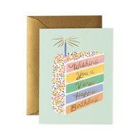 Rifle Paper Co - Single Card - Cake Slice Birthday - Handworks Nouveau Paperie