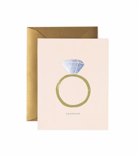 Rifle Paper Co - Single Card - Congrats Engagement - Handworks Nouveau Paperie