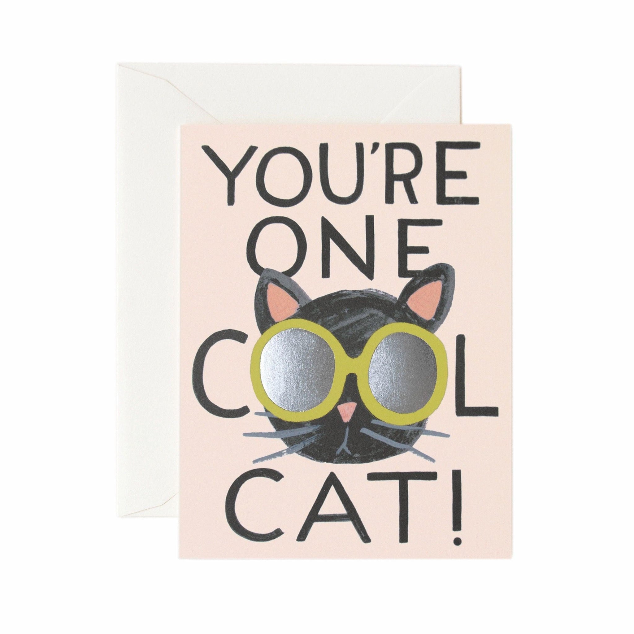 Rifle Paper Co - Single Card - Cool Cat - Handworks Nouveau Paperie