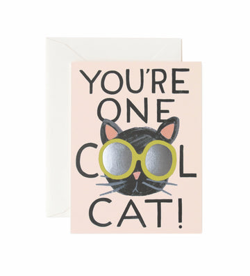 Rifle Paper Co - Single Card - Cool Cat - Handworks Nouveau Paperie